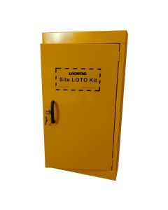 Lock&Tag Branded Wall Mounted Static Yellow Lockout Cabinet