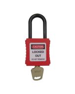 Nylon Shackle LOTO Padlock Red (38mm)